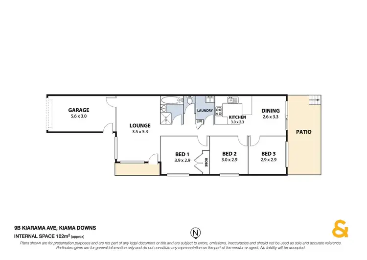 Floorplan of Homely semi-detached listing, 9B Kiarama Avenue, Kiama Downs NSW 2533