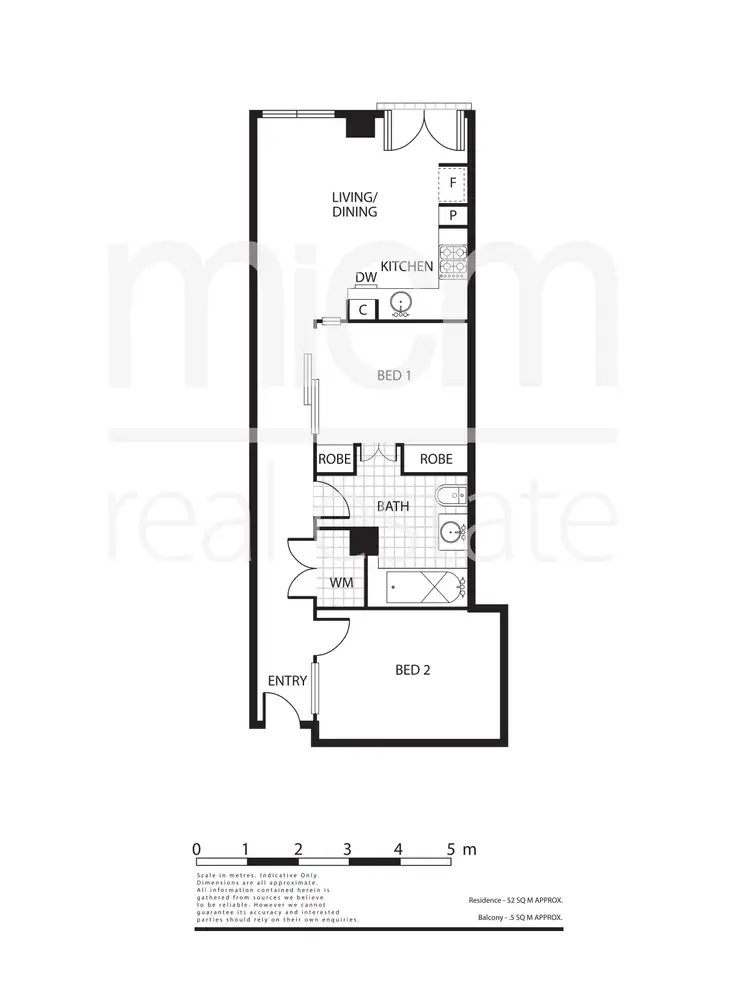 Floorplan of Homely apartment listing, 615/233 Collins Street, Melbourne VIC 3000