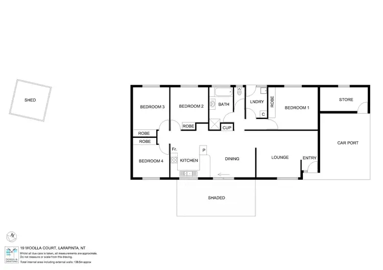 Floorplan of Homely house listing, 19 Woolla Court, Larapinta NT 875