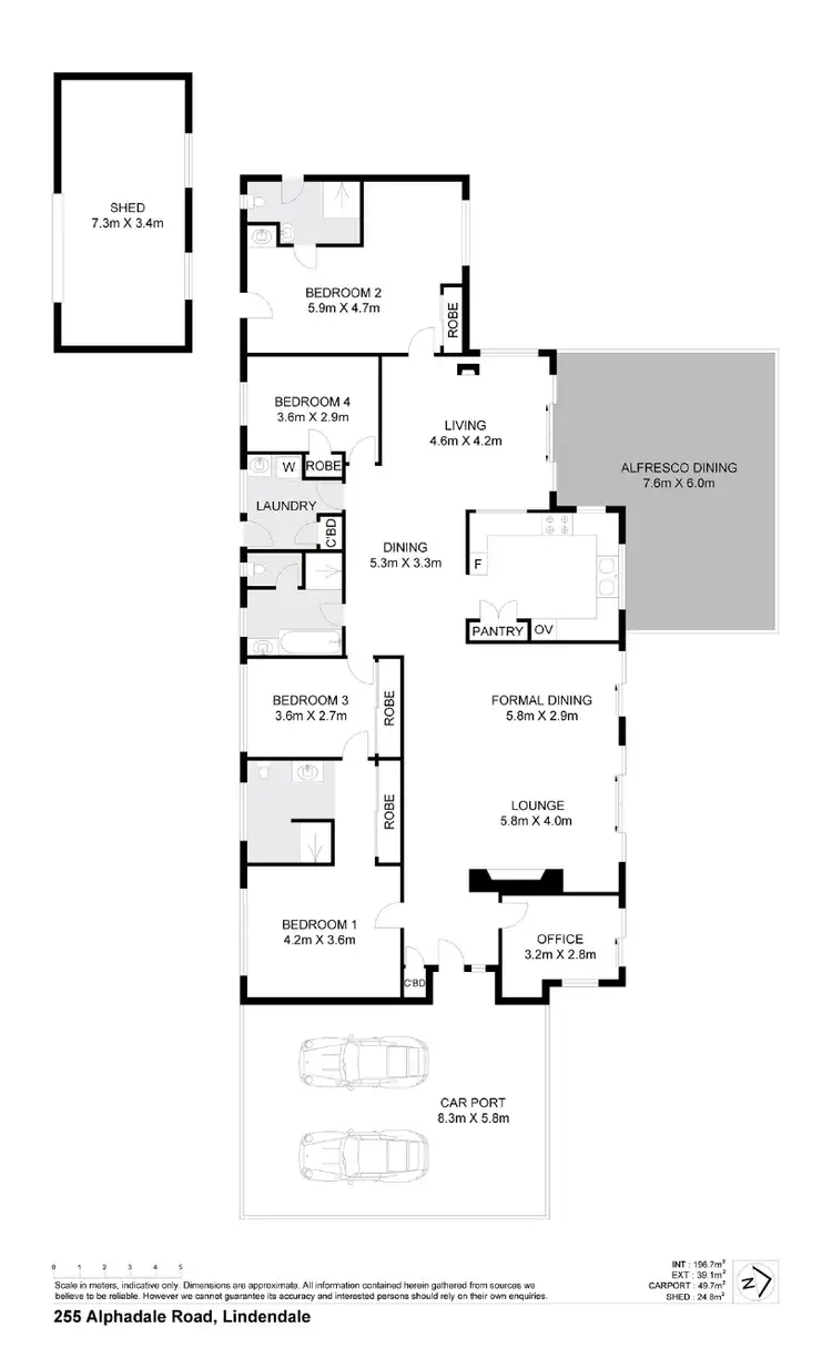 Floorplan of Homely rural property listing, 255 Alphadale Road, Lindendale NSW 2480