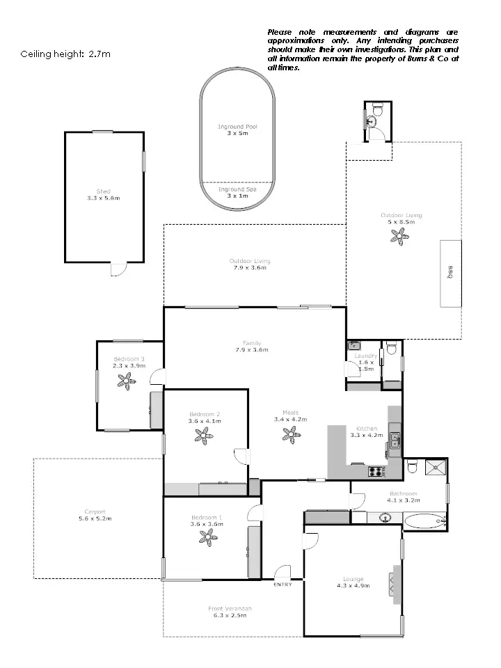 Floorplan of Homely house listing, 57 George Street, Robinvale VIC 3549