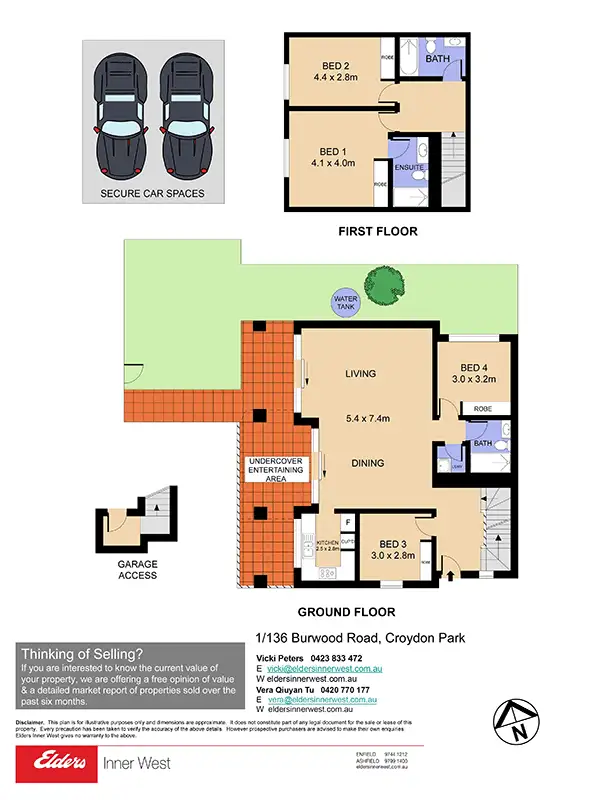 Floorplan of Homely townhouse listing, 1/136 Burwood Road, Croydon Park NSW 2133