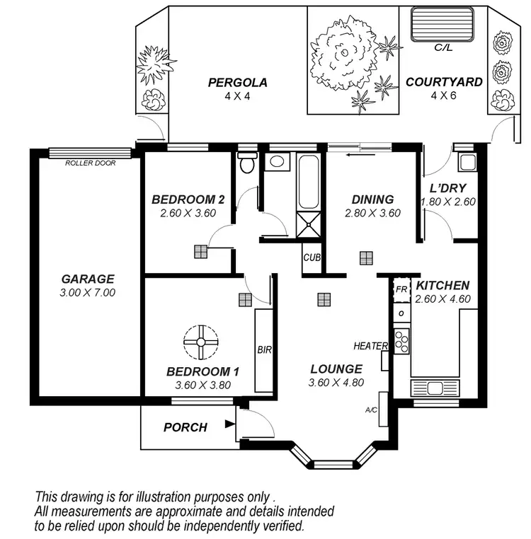 Floorplan of Homely unit listing, 3/7 Willoughby Avenue, Glengowrie SA 5044