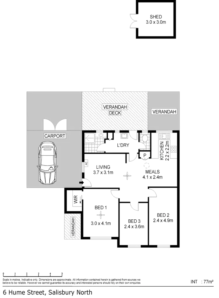 Floorplan of Homely house listing, 6 Hume Street, Salisbury North SA 5108