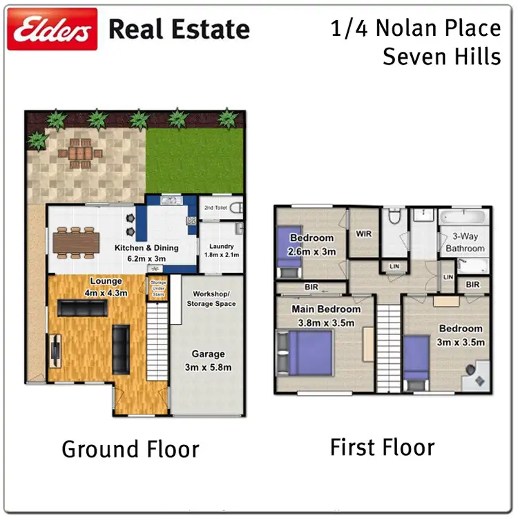 Floorplan of Homely townhouse listing, 1/4 Nolan Place, Seven Hills NSW 2147