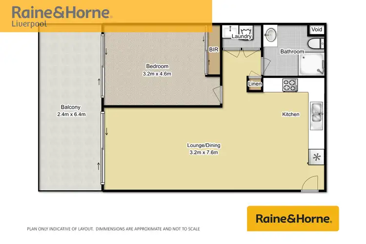 Floorplan of Homely unit listing, B204/87-91 Campbell Street, Liverpool NSW 2170