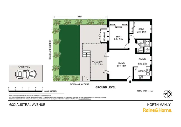 Floorplan of Homely unit listing, 6/32 Austral Avenue, North Manly NSW 2100