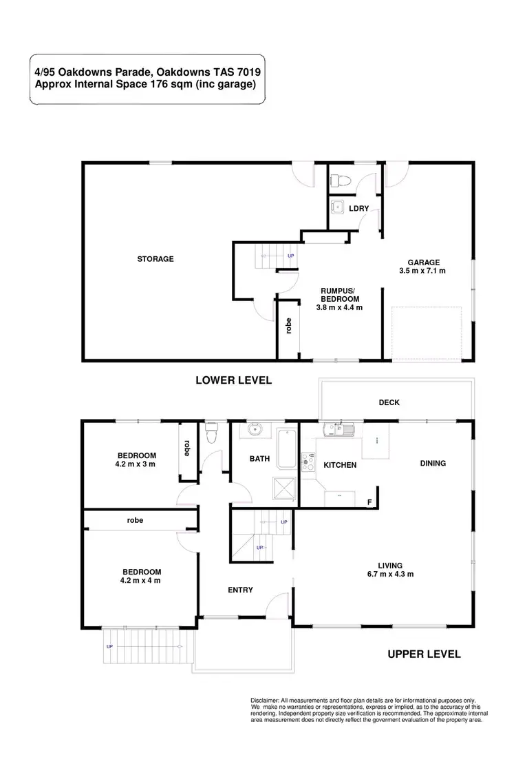 Floorplan of Homely house listing, 4/95 Oakdowns Parade, Oakdowns TAS 7019
