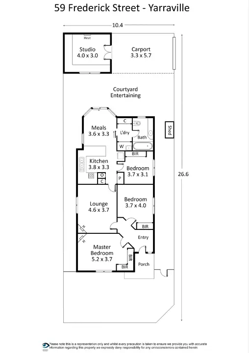 Floorplan of Homely house listing, 59 Frederick Street, Yarraville VIC 3013
