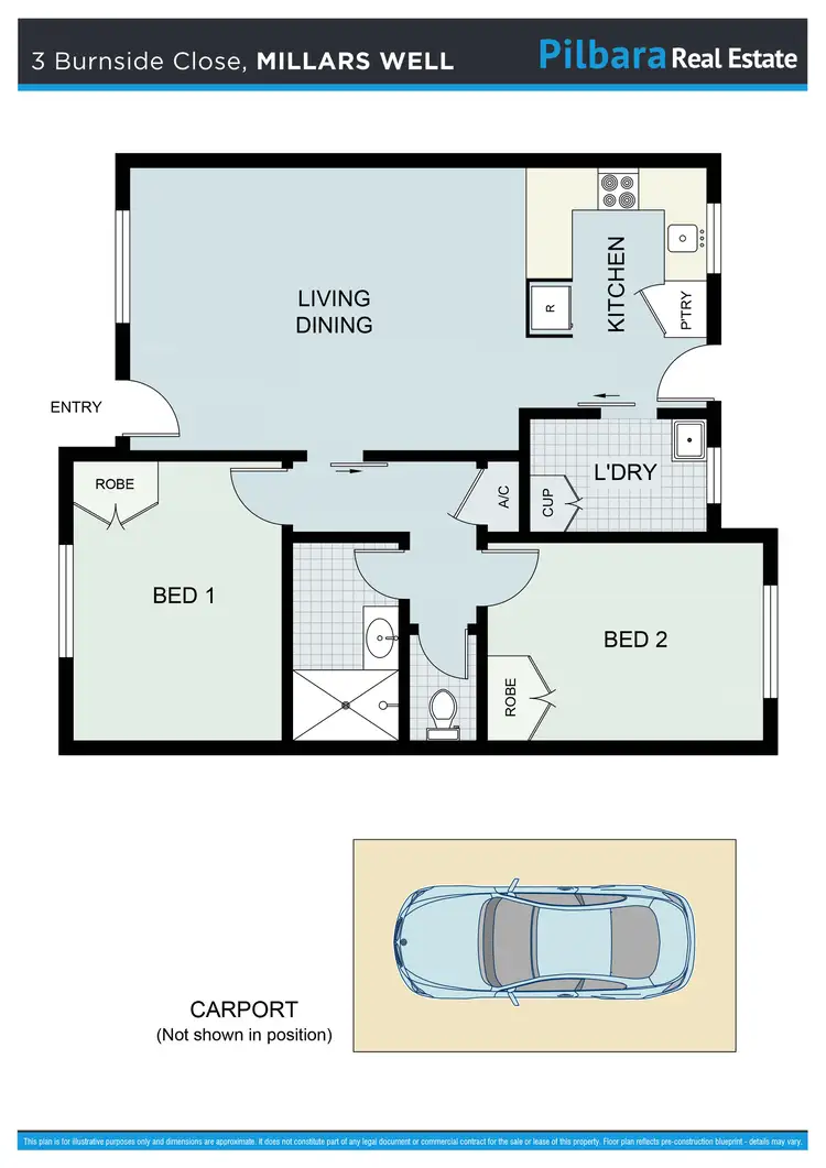 Floorplan of Homely house listing, 3 Burnside Close, Millars Well WA 6714