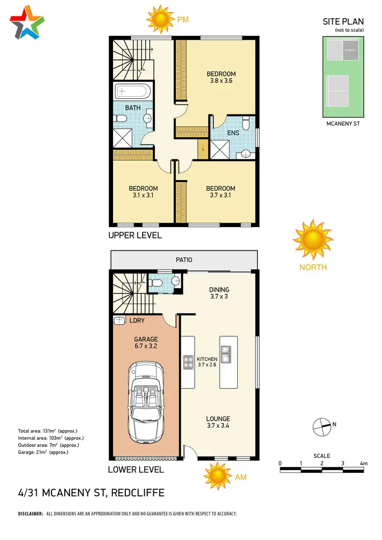 Floorplan of Homely townhouse listing, 4/31 Mcaneny Street, Redcliffe QLD 4020