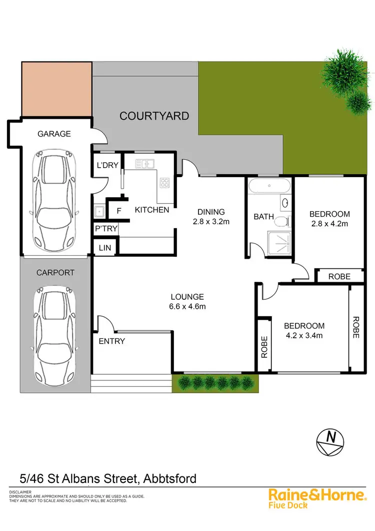 Floorplan of Homely townhouse listing, 5 / 46 ST ALBANS STREET, Abbotsford NSW 2046