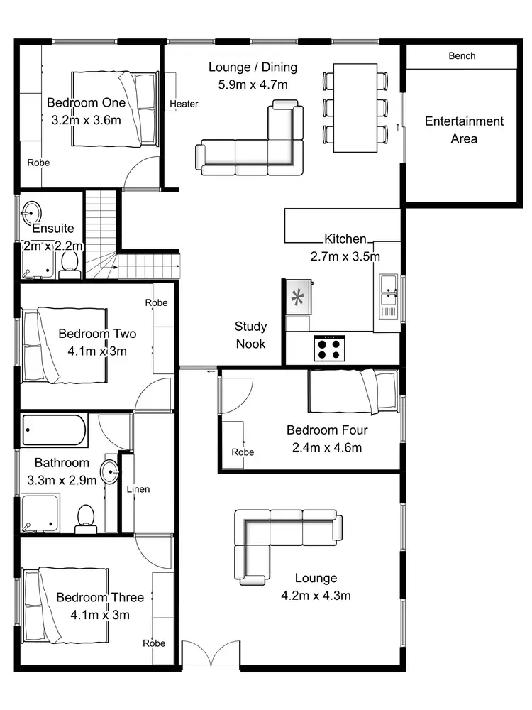 Floorplan of Homely house listing, 15 Haradli Crt, Newstead TAS 7250