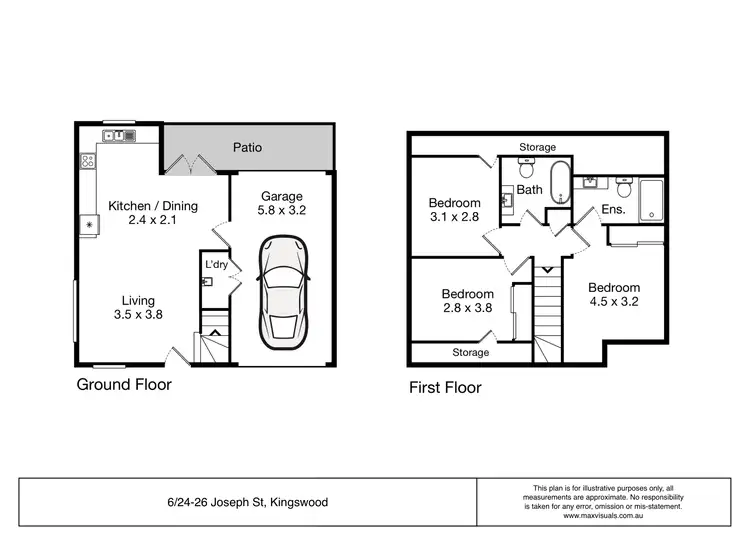 Floorplan of Homely townhouse listing, 6/26 Joseph Street, Kingswood NSW 2747