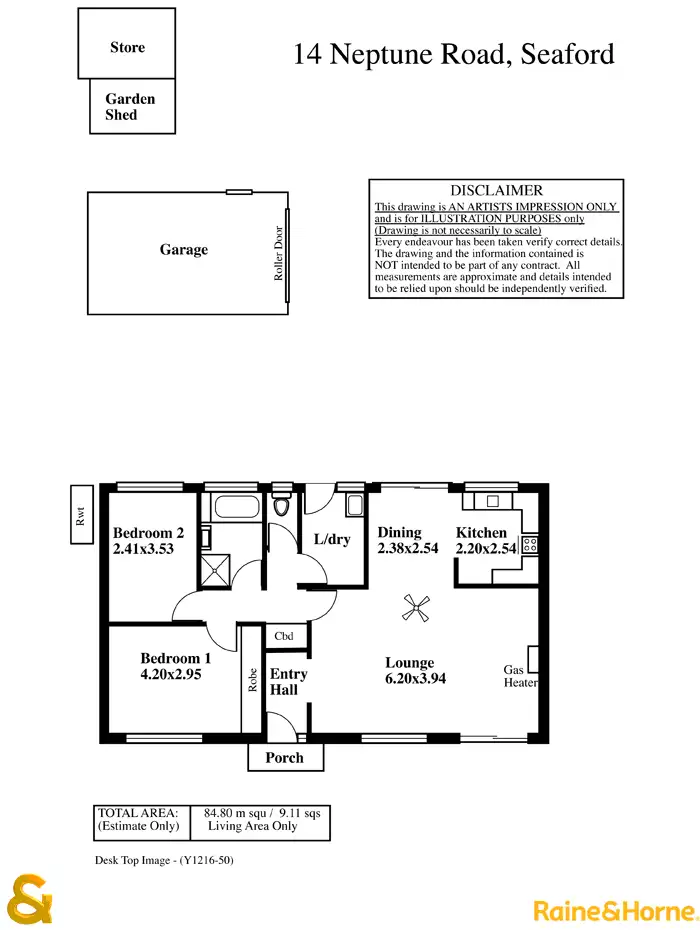 Floorplan of Homely house listing, 14 Neptune Road, Seaford SA 5169
