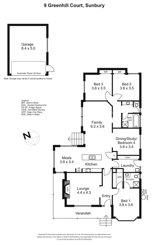 Floorplan of Homely house listing, 9 Greenhill Court, Sunbury VIC 3429