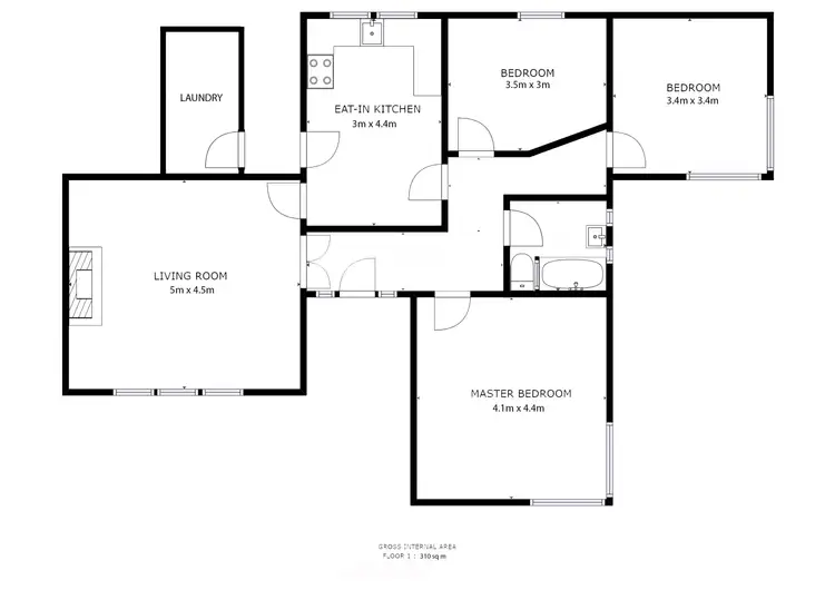 Floorplan of Homely house listing, 2/6 McGough Street, Glenorchy TAS 7010