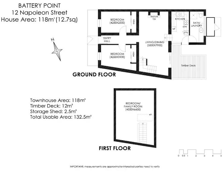 Floorplan of Homely house listing, 12 Napoleon Street, Battery Point TAS 7004