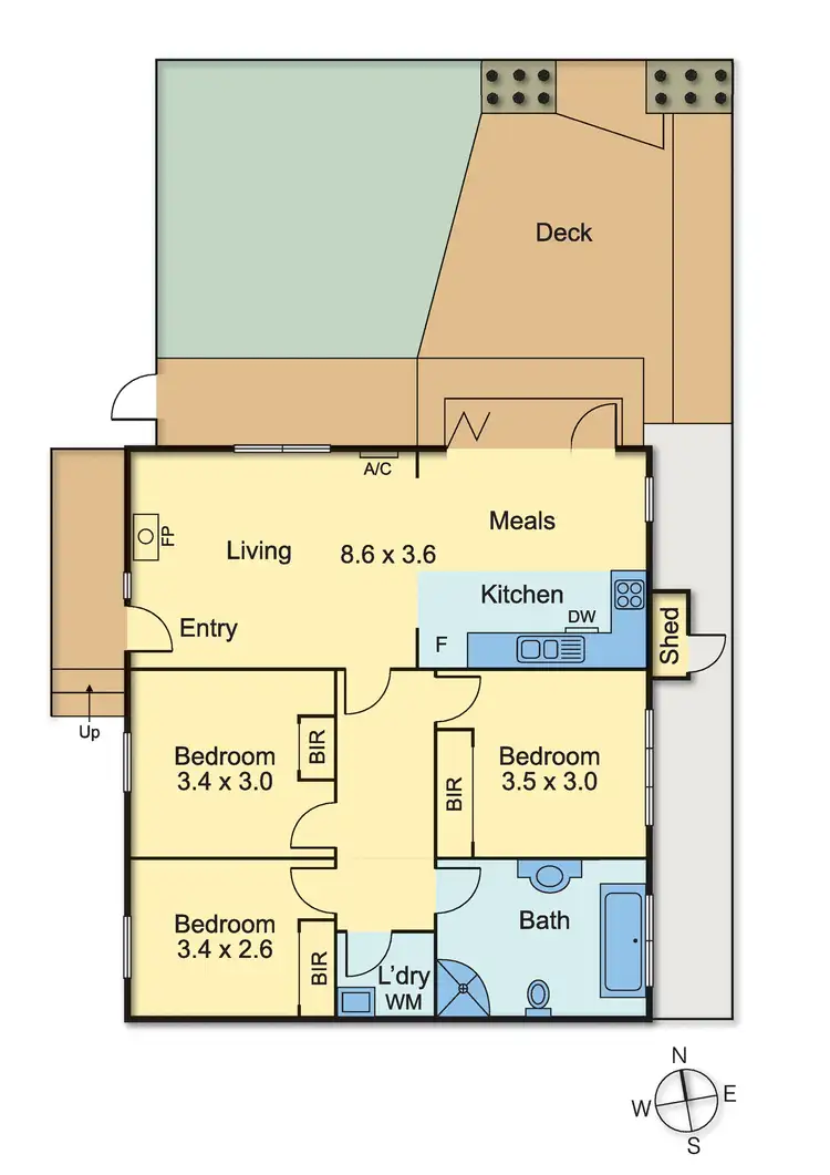 Floorplan of Homely semi-detached listing, 79 Junction Street, Newport VIC 3015