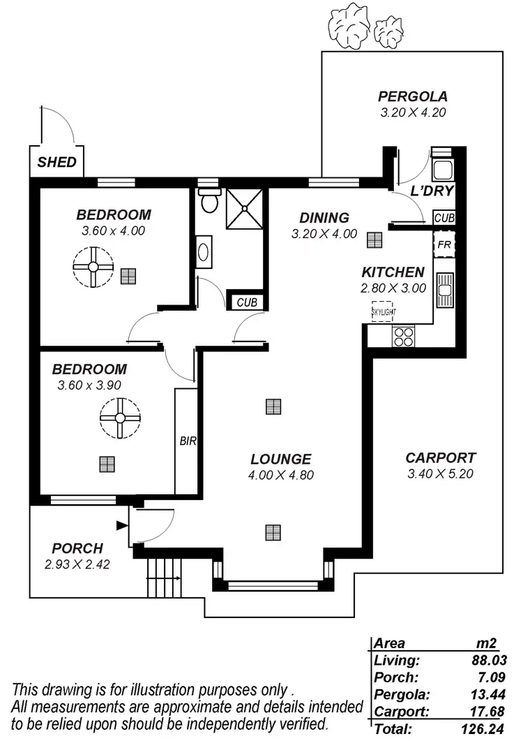 Floorplan of Homely unit listing, 2/36 Montrose Avenue, Netherby SA 5062