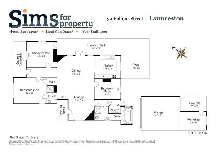 Floorplan of Homely house listing, 139 Balfour Street, Launceston TAS 7250