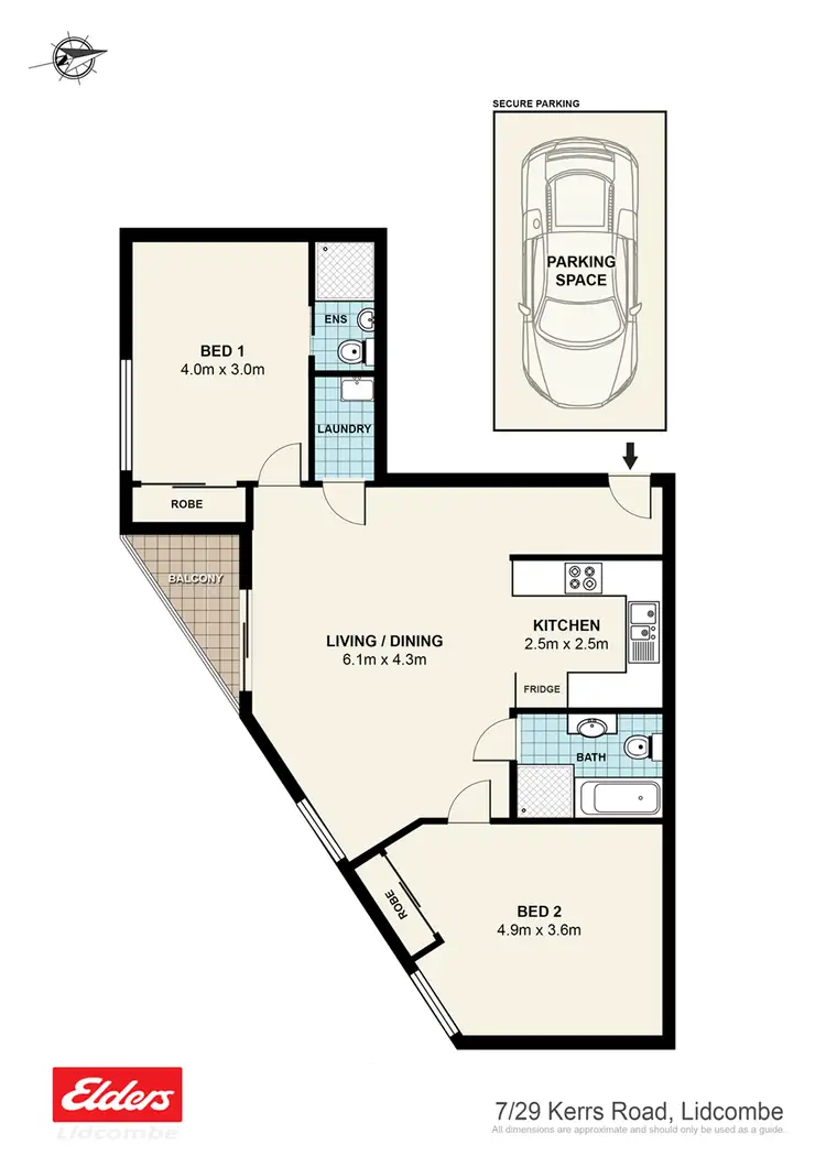 Floorplan of Homely apartment listing, 7/29 Kerrs Road, Lidcombe NSW 2141
