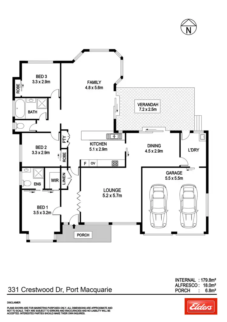 Floorplan of Homely house listing, 331 Crestwood Drive, Port Macquarie NSW 2444