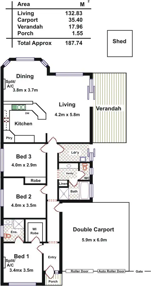 Floorplan of Homely house listing, 22 Toner Crescent, Evanston Park SA 5116