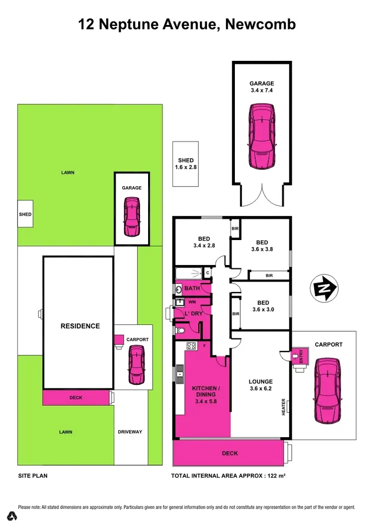 Floorplan of Homely house listing, 12 Neptune Avenue, Newcomb VIC 3219