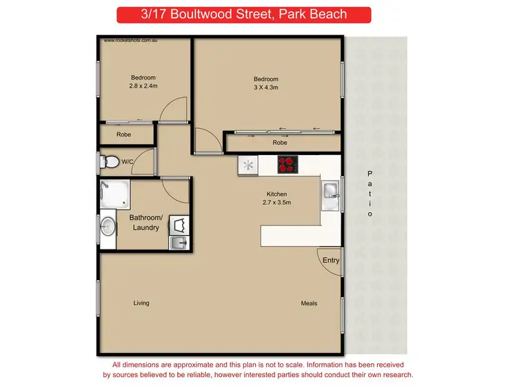 Floorplan of Homely unit listing, 7/17 Boultwood Street, Coffs Harbour NSW 2450