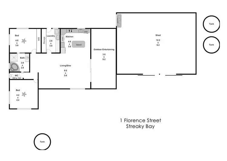 Floorplan of Homely house listing, 1 Florence Street, Streaky Bay SA 5680