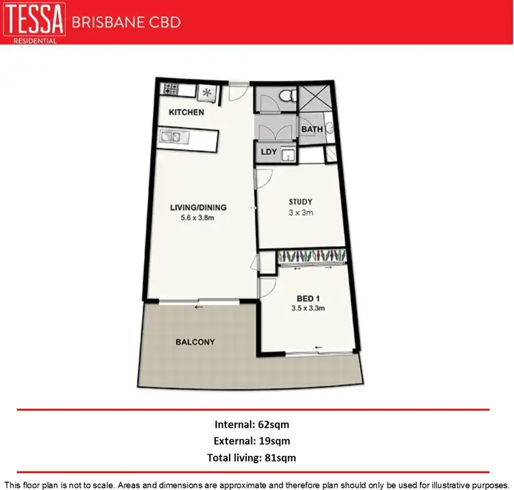 Floorplan of Homely apartment listing, 185/82 Boundary Street, Brisbane City QLD 4000