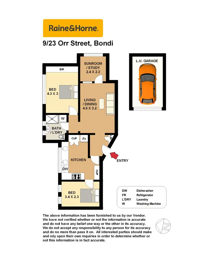 Floorplan of Homely apartment listing, 9/23 Orr Street, Bondi NSW 2026