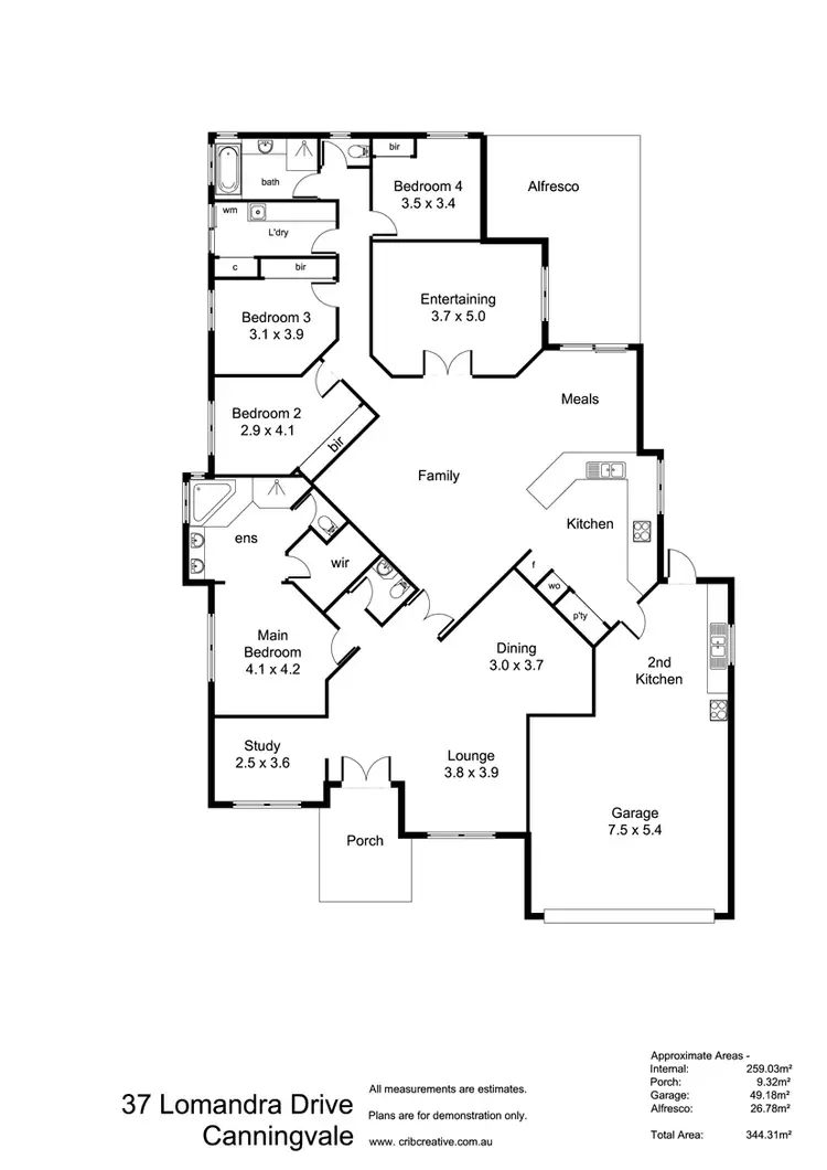 Floorplan of Homely house listing, 37 Lomandra Drive, Canning Vale WA 6155