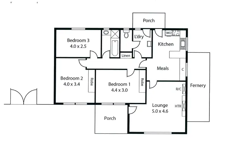 Floorplan of Homely house listing, 1 Labrador Street, Campbelltown SA 5074