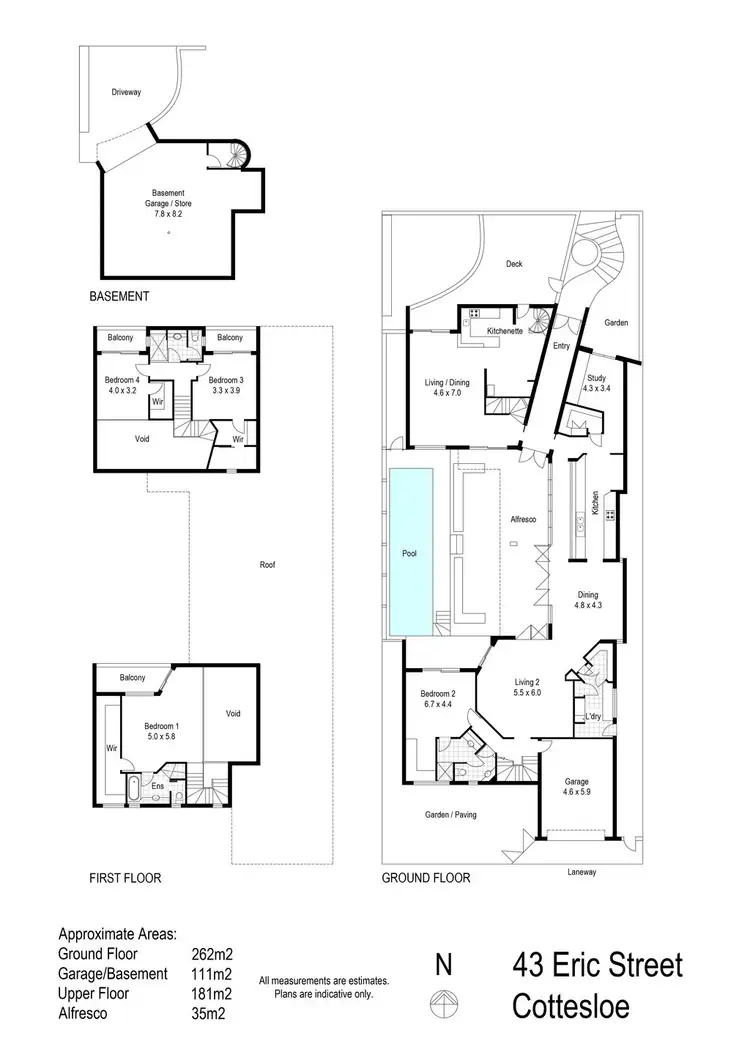 Floorplan of Homely house listing, 43 Eric Street, Cottesloe WA 6011