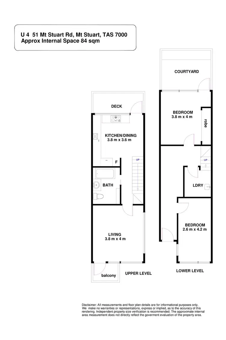 Floorplan of Homely unit listing, Unit 4 51 Mount Stuart Road, Mount Stuart TAS 7000