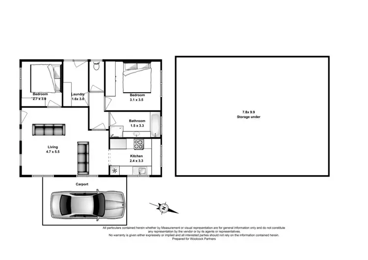 Floorplan of Homely unit listing, 2/2c Delamere Cres, Trevallyn TAS 7250