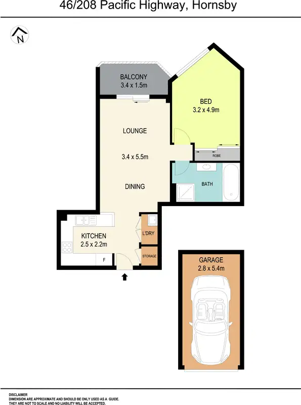 Floorplan of Homely apartment listing, 46/208 Pacific Highway, Hornsby NSW 2077