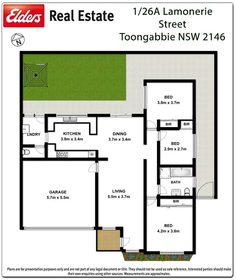 Floorplan of Homely semi-detached listing, 1/26a Lamonerie Street, Toongabbie NSW 2146