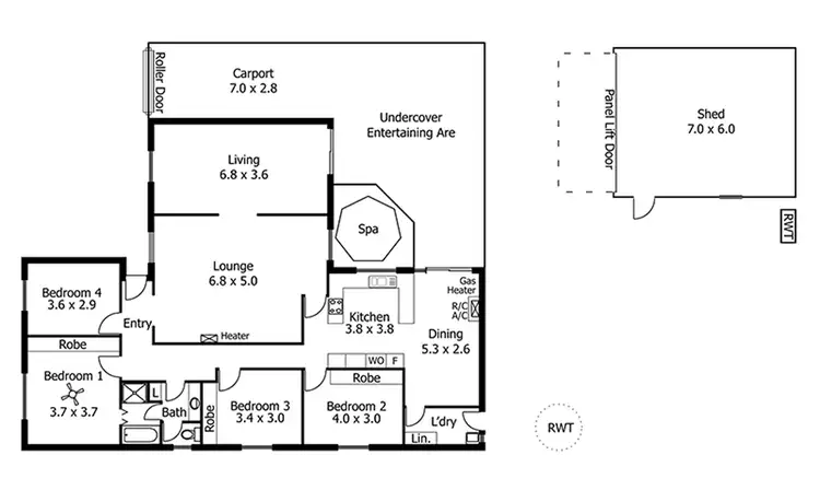 Floorplan of Homely house listing, 12 Macquarie Street, Moana SA 5169