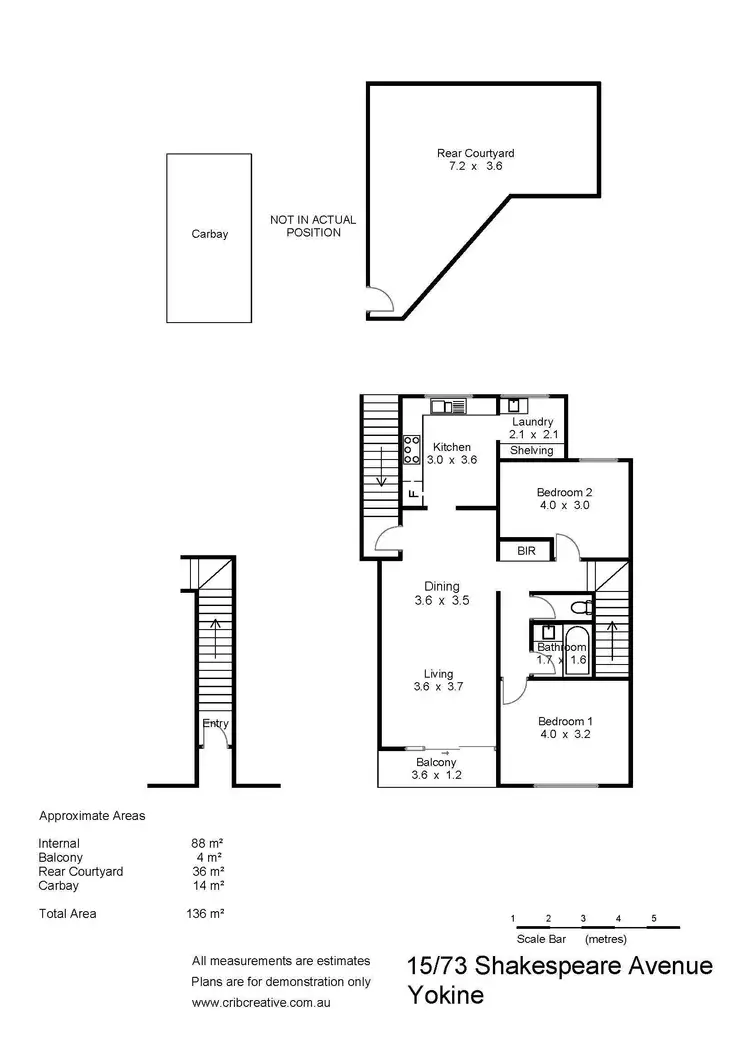Floorplan of Homely apartment listing, 15/73 Shakespeare Avenue, Yokine WA 6060