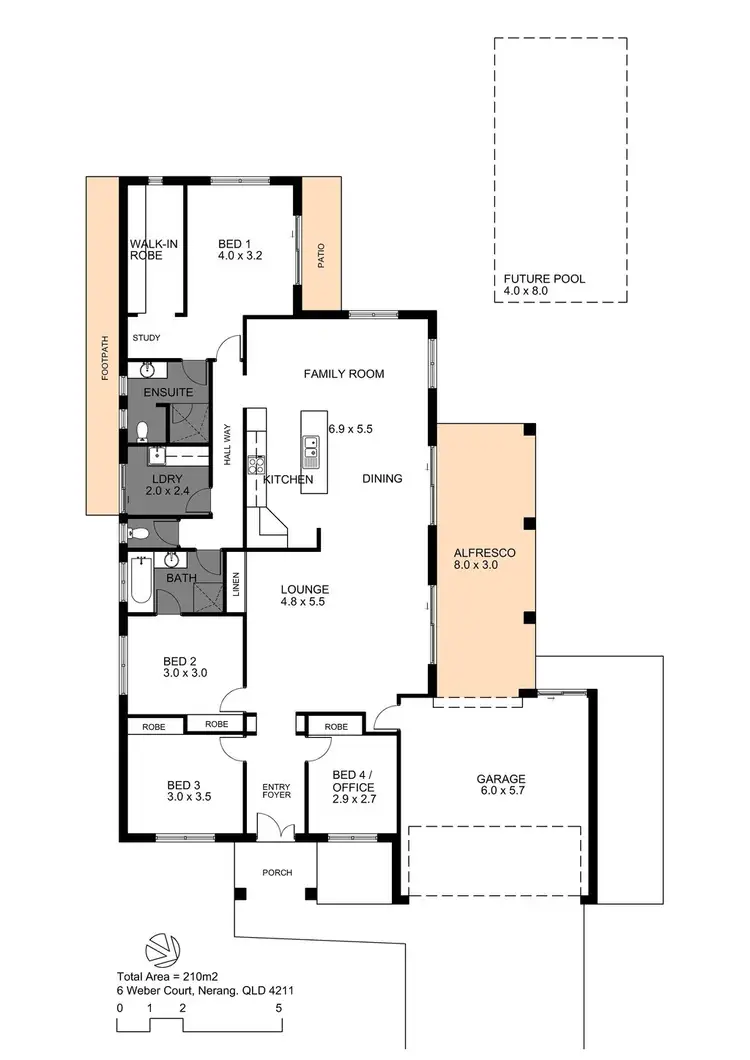 Floorplan of Homely house listing, 6 Weber Court, Nerang QLD 4211