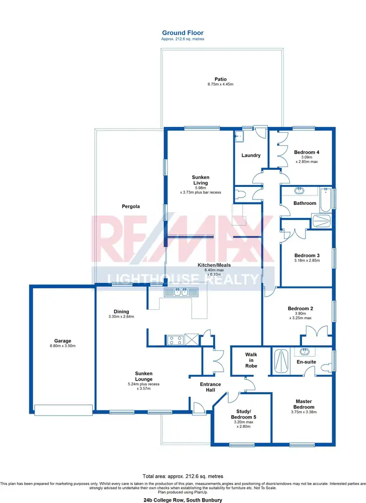 Floorplan of Homely semi-detached listing, 24B College Row, South Bunbury WA 6230