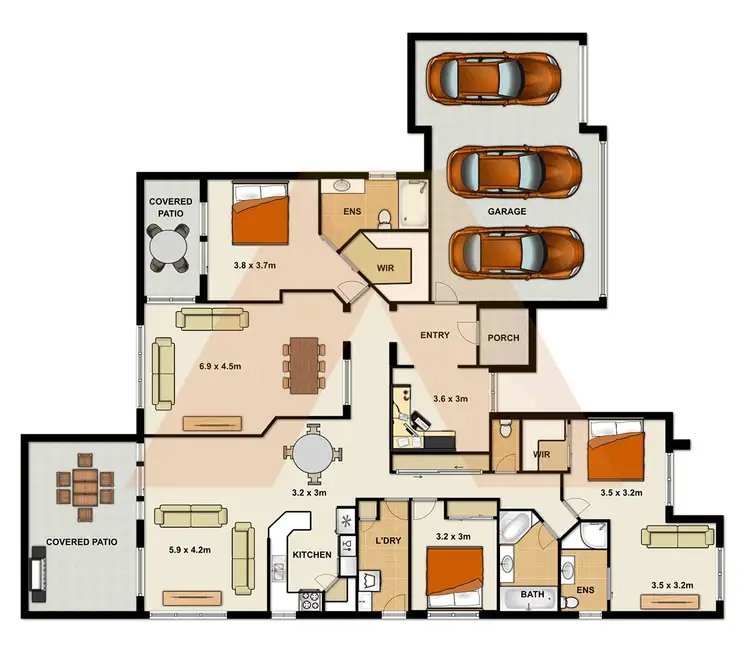 Floorplan of Homely house listing, 16 Harwood Place, Parkinson QLD 4115