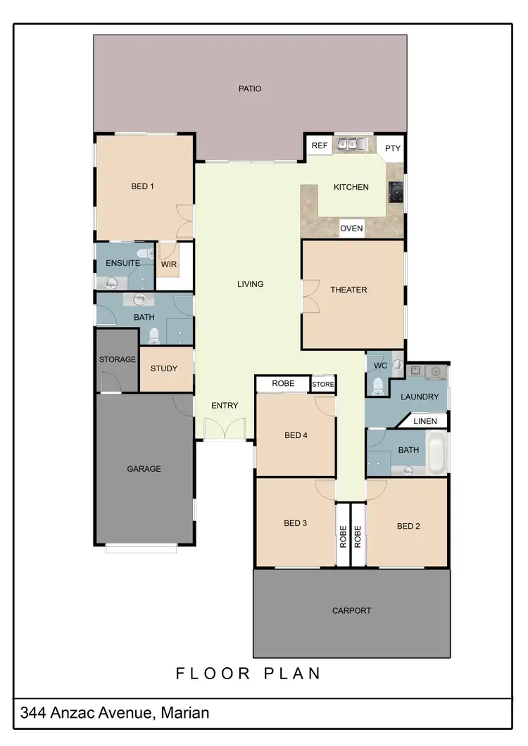 Floorplan of Homely house listing, 344 Anzac Avenue, Marian QLD 4753