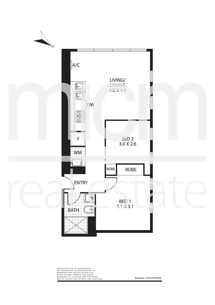 Floorplan of Homely apartment listing, 2204/58 Clarke Street, Southbank VIC 3006