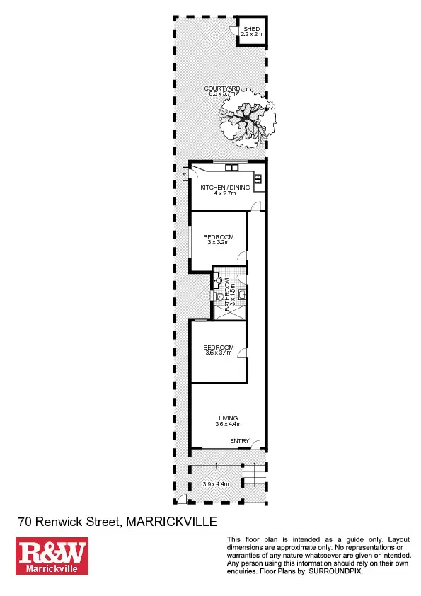 Floorplan of Homely house listing, 70 Renwick Street, Marrickville NSW 2204