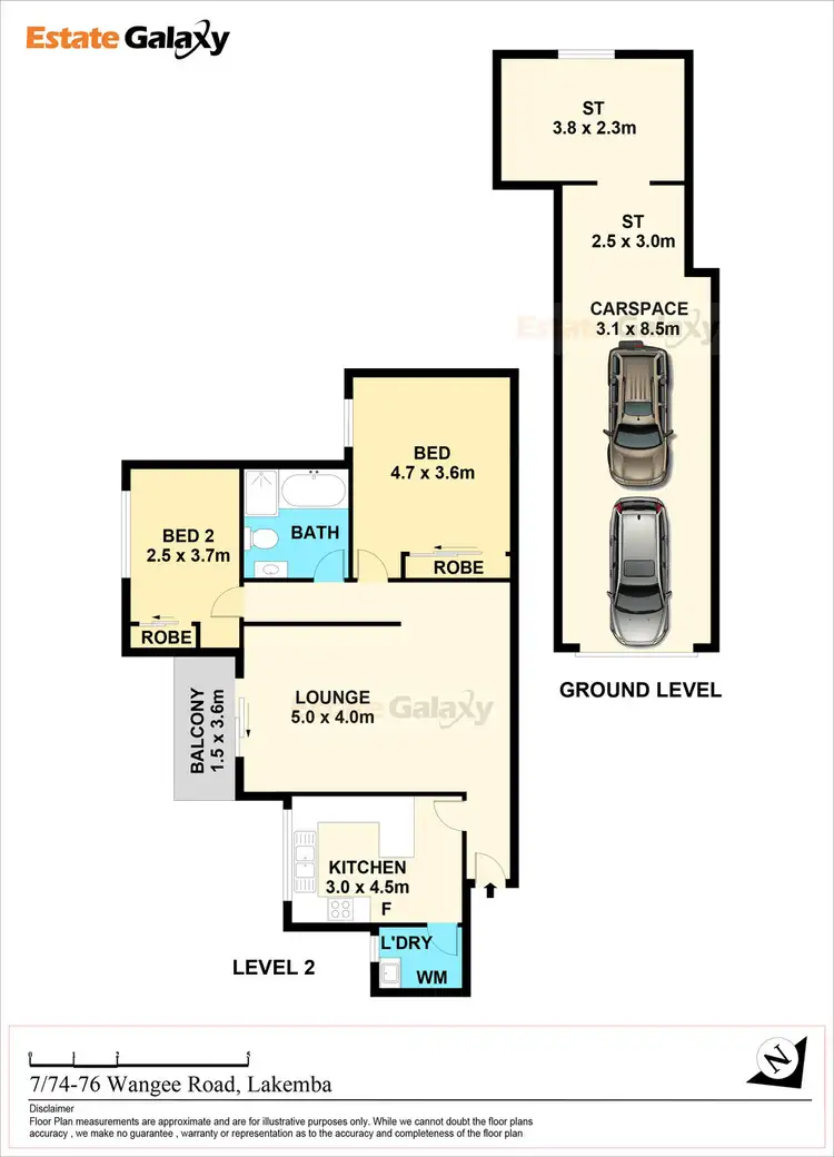 Floorplan of Homely unit listing, Unit 7 74-76 Wangee Road, Lakemba NSW 2195