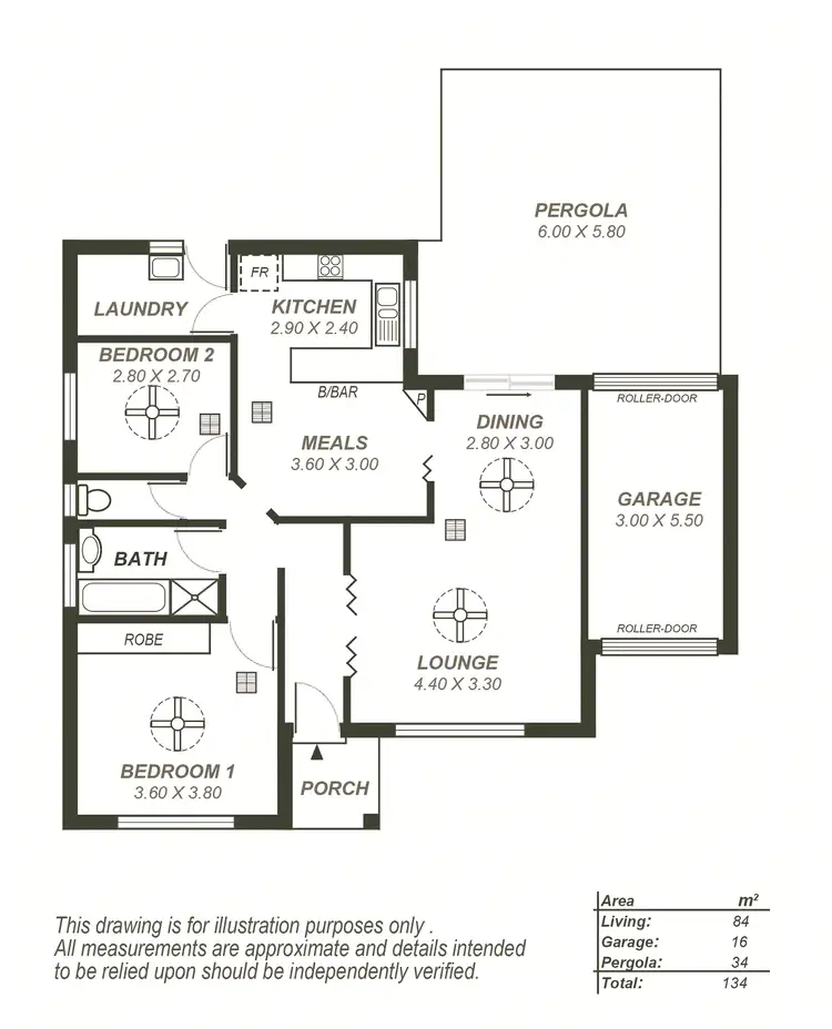 Floorplan of Homely unit listing, 2/47 Payne Street, Hope Valley SA 5090